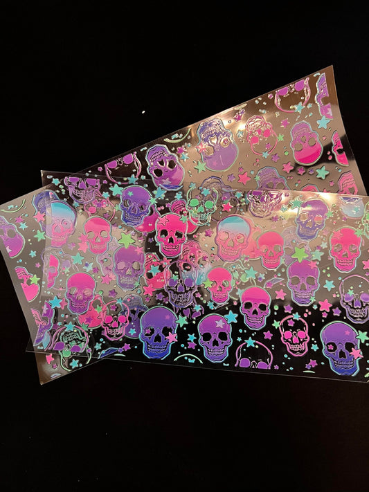 Colorful Skulls-UV/DTF Transfers