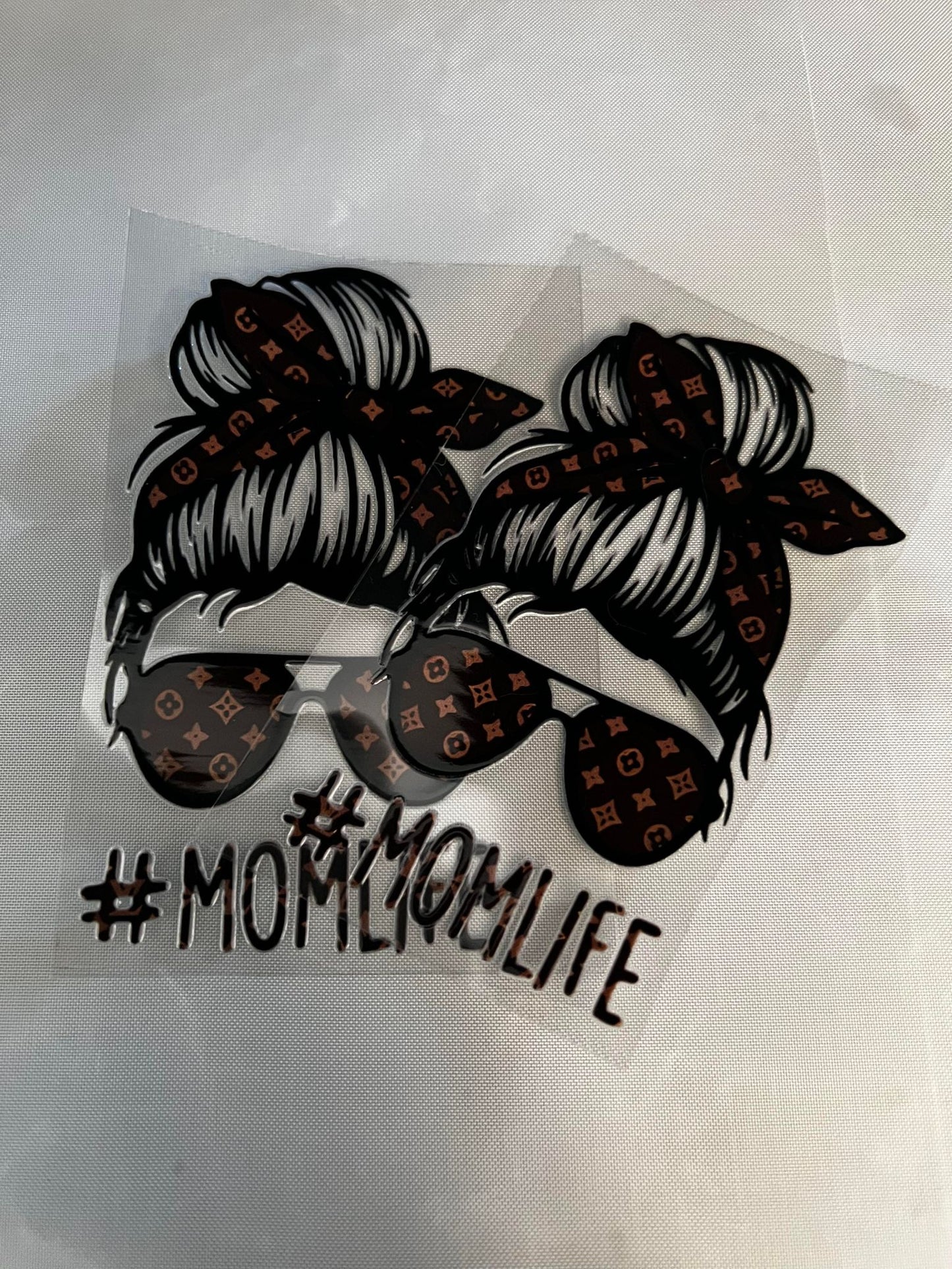 Mom life Messy Bun-UV/DTF Transfers