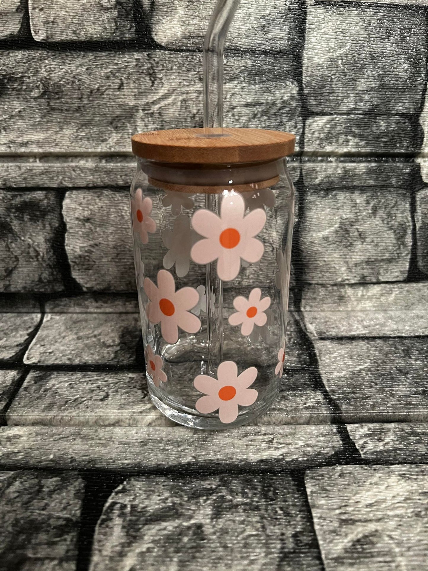 Flower-16oz Glass