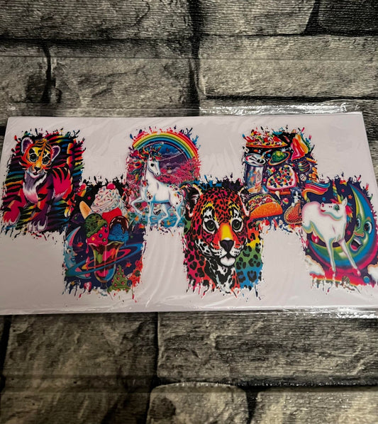 Old School Colorful Animals-UV/DTF Transfer