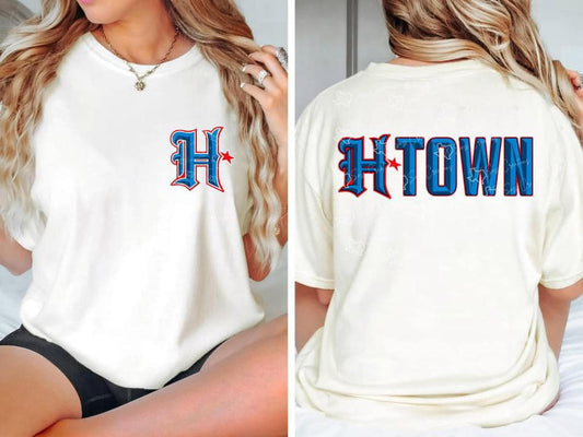 H- H-Town T-Shirt  Back & Front