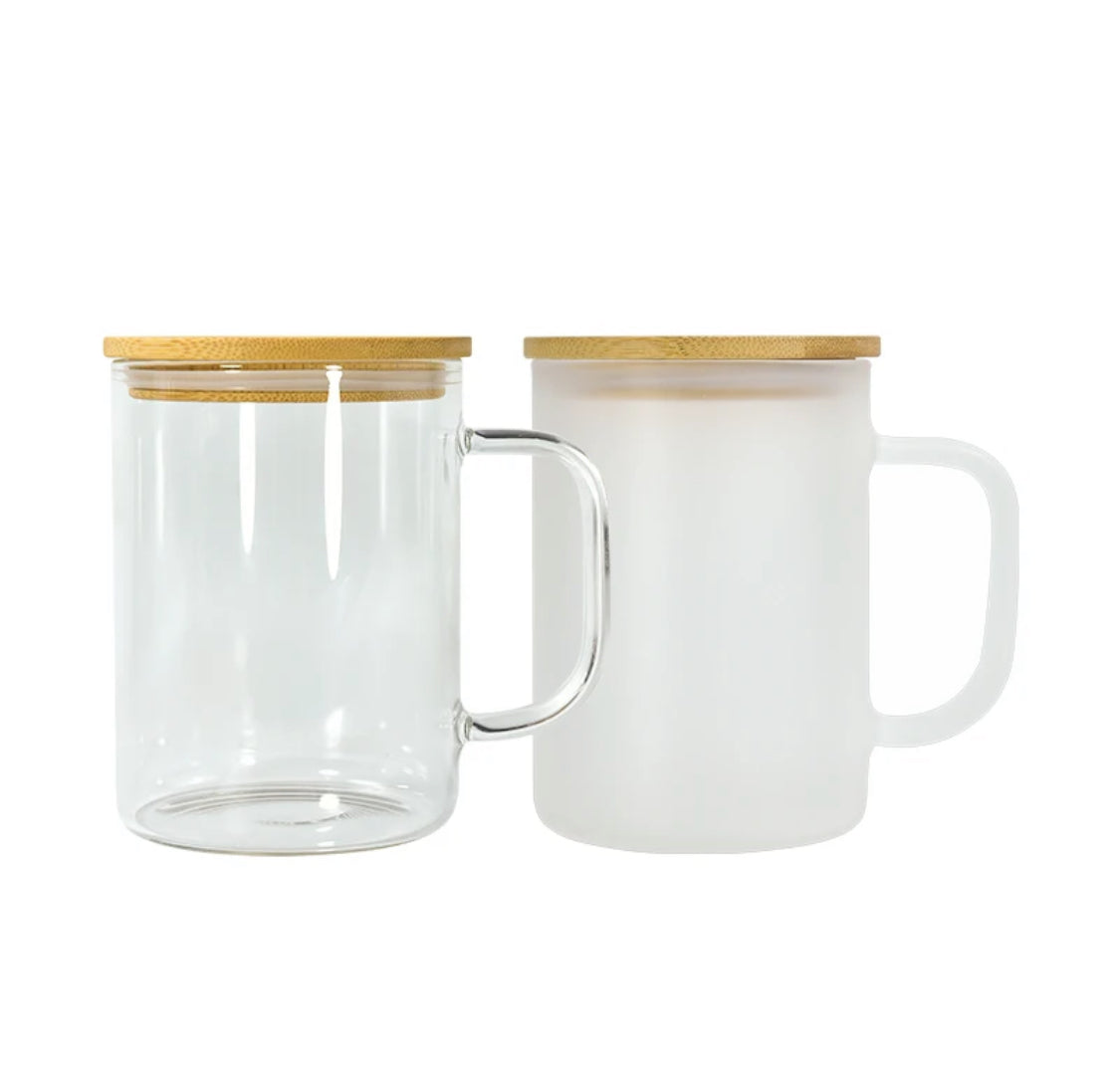 15oz Sublimation Blank Clear/Frosted Glass Mug