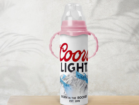 Pink Coors Light Baby Bottle